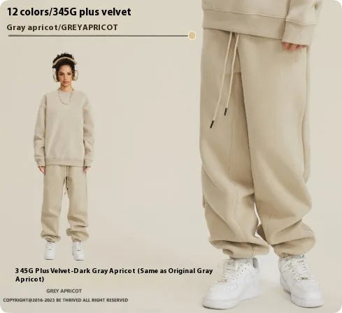 Men's cotton velvet sweatpants with ankle band design in multiple colour options