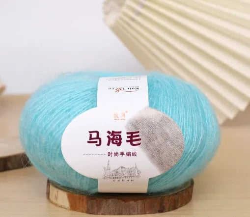 Mohair wool ball for DIY scarf knitting in multiple colour options