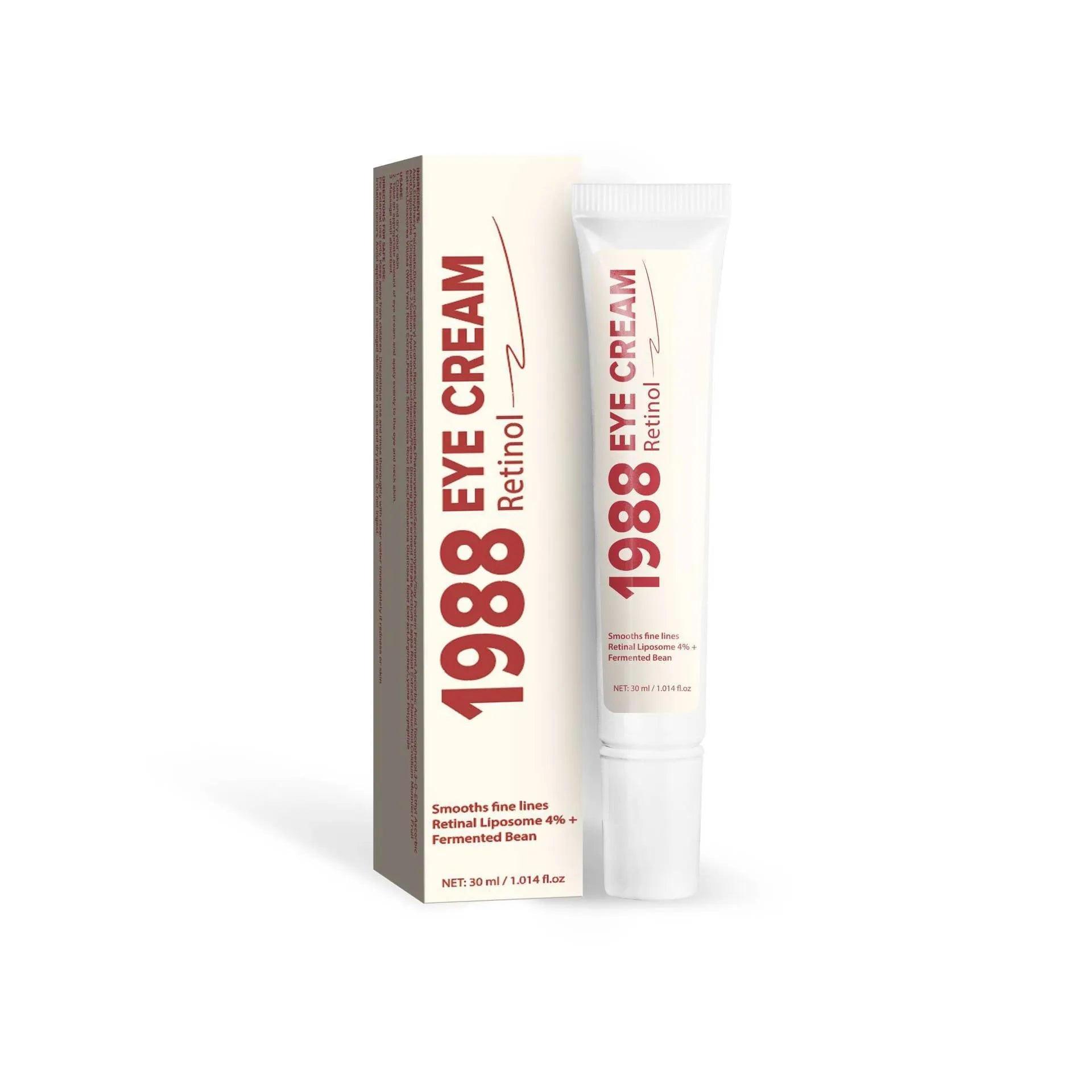 Retinol eye cream 30ml in neutral packaging with tube design for eye area care