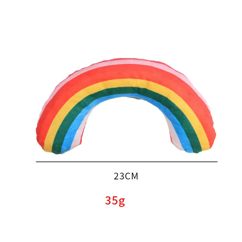 Cat toy set with noise ball and 23×20cm striped catnip pillow in multiple colour options