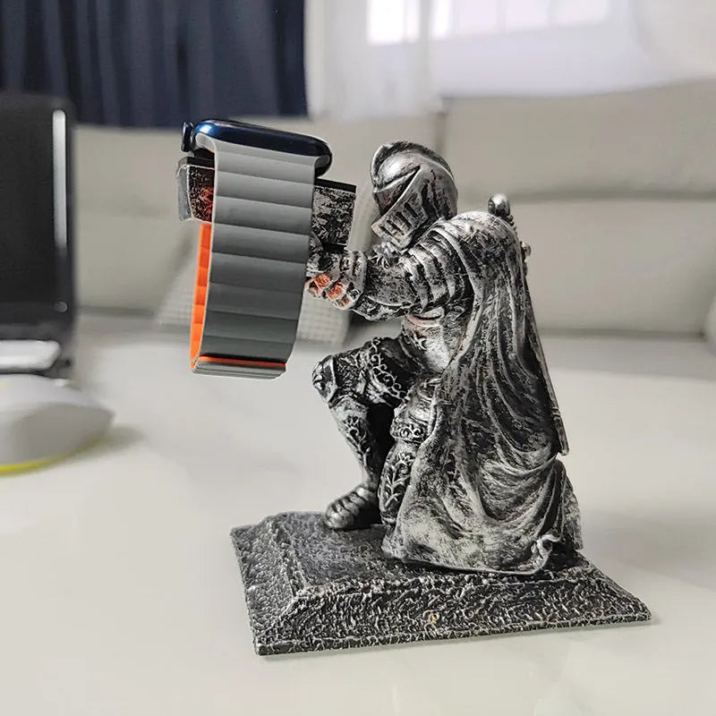 Smart Bracket resin watch charging display stand in warrior design for Apple and Huawei watches