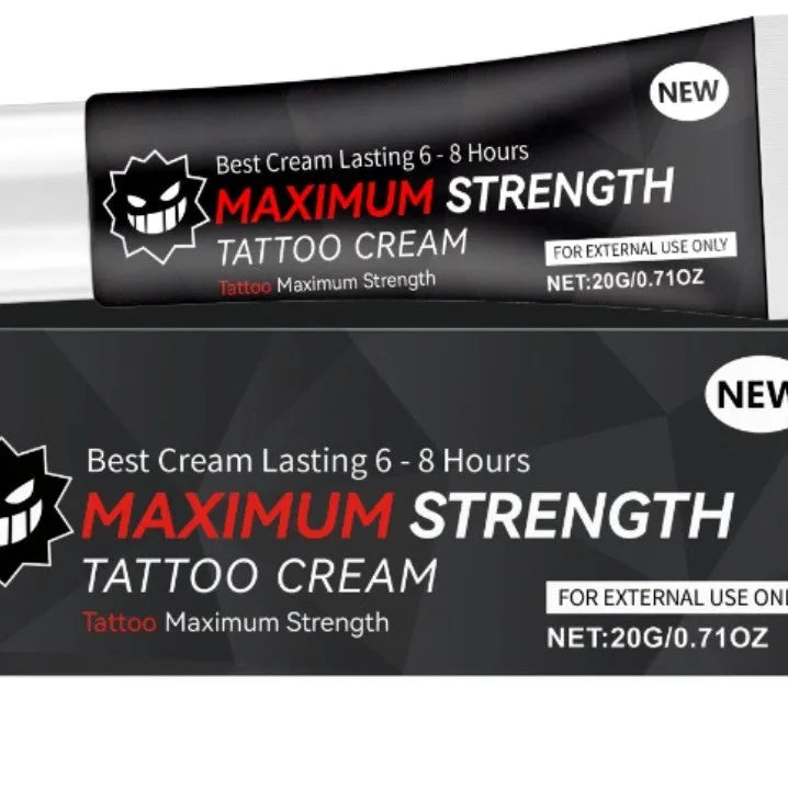 Tattoo Care Gel 20g tube with aloe vera and vitamin E for tattoo aftercare and moisturising