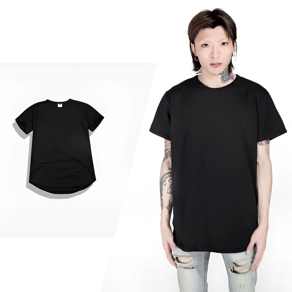 Men's oversized hip hop T-shirt in Khaki, relaxed fit, cotton blend, shown front view