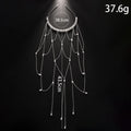 Women's mesh tassel hair chain with electroplated gold or silver finish and pearl decorative elements