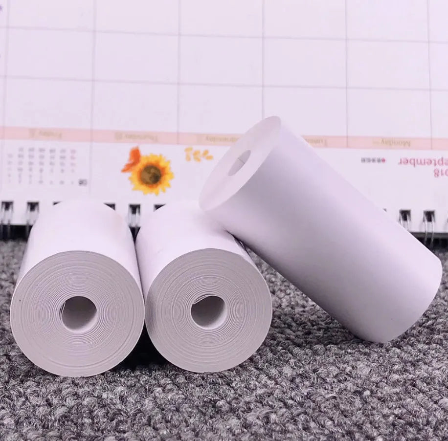 PerPage Mini Wireless Portable Thermal Printer Paper Roll in multiple colour options for stickers and labels