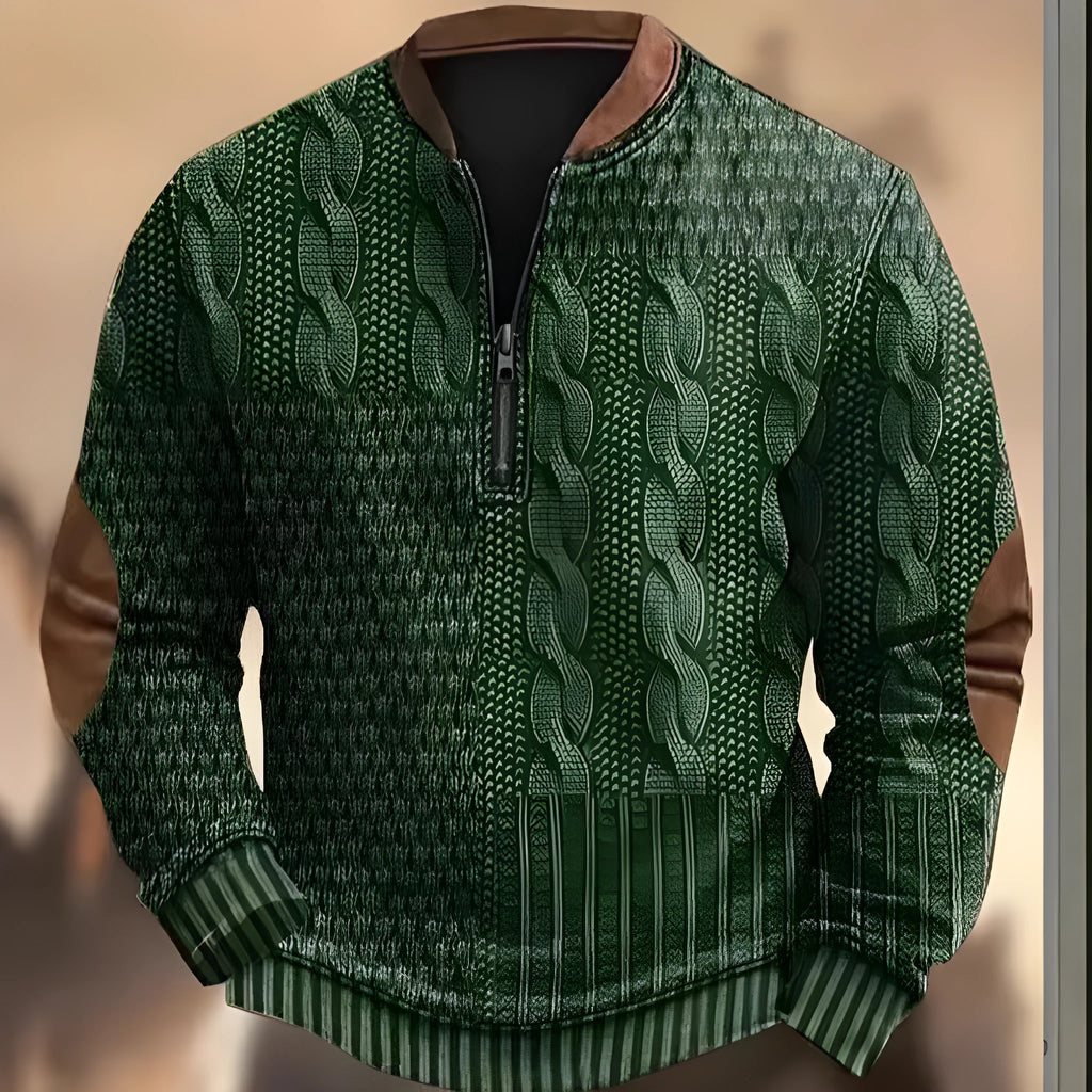 Men's casual checkered printed half zip hoodie in loose fit, polyester street style top