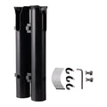 Carbon fibre fishing rod rack with pipe clamp for motorcycle and bicycle attachment