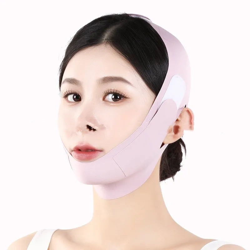 Small V face shaping mask in purple or green graphene options for facial lifting and tightening