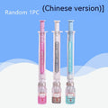 Vaccine design novelty gel pen showing 15.7cm length with black 0.5mm refill
