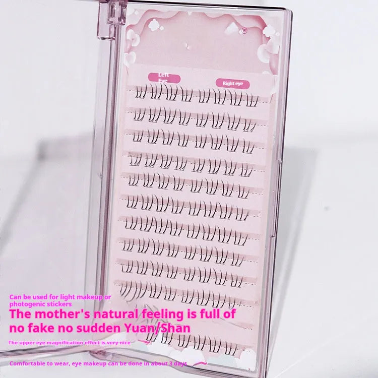 Kitten's paw lower eyelash extensions with 12-row segmented design and pointed tail style