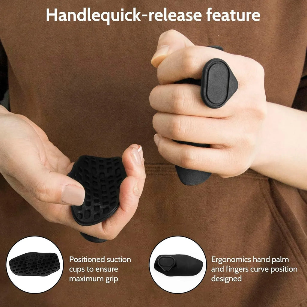 Anti-slip grip strengthener for dumbbell lifting in gray color
