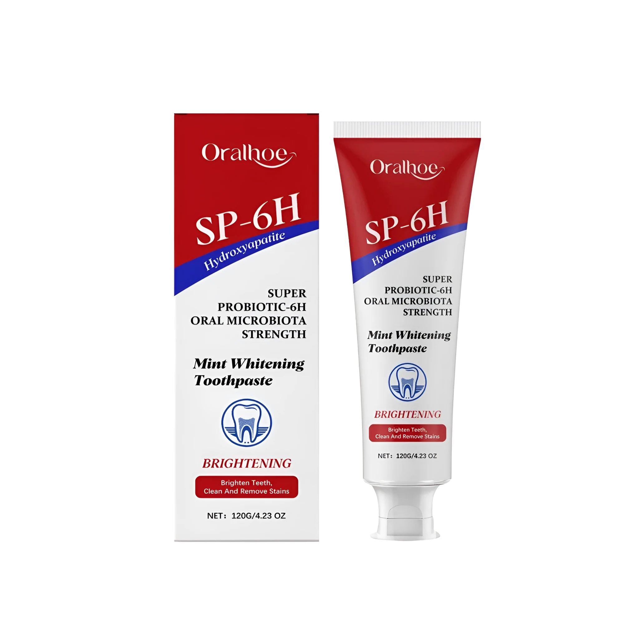 120G tube of Mint Bright White Toothpaste with hydroxyapatite for enamel remineralisation
