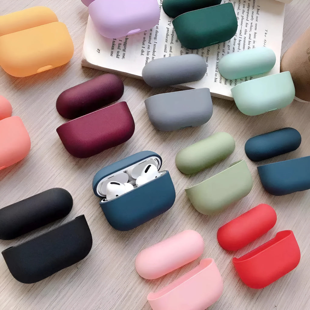 AirPods Pro 3 protective plastic case in multiple colour options including black, pink, and green
