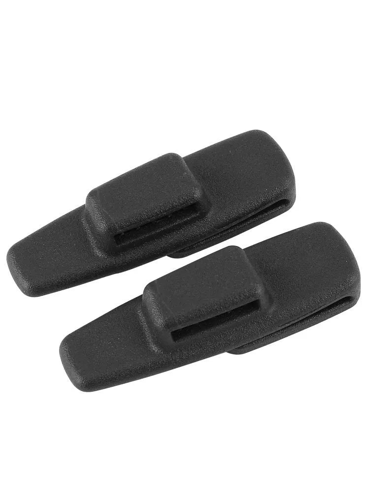 Black ABS plastic car seat belt clip stopper for universal vehicle buckle adjustment