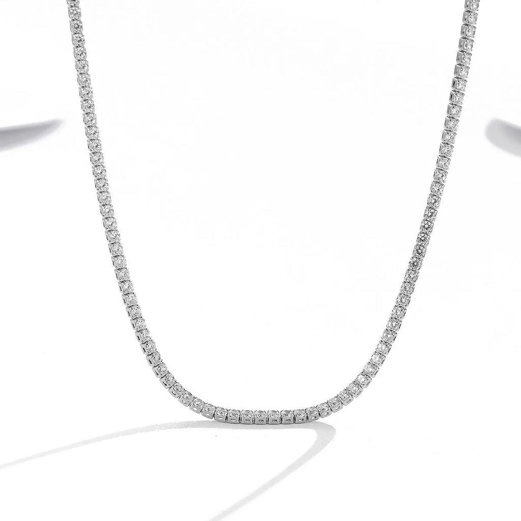 Women's sterling silver necklace with round pendant made from 925 silver