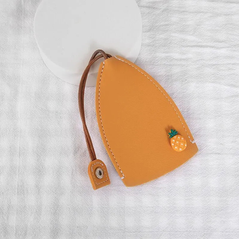Colourful cartoon pull-out key case in PU leather for car key protection