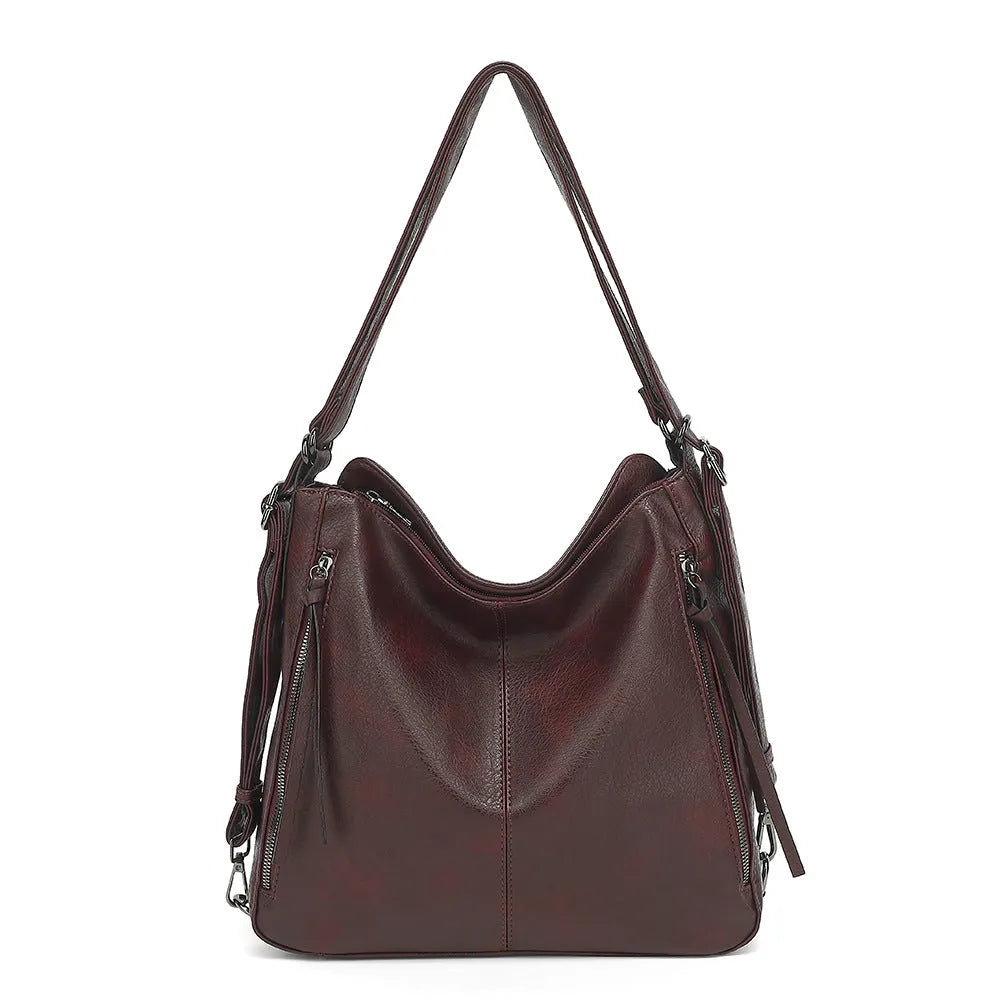 Travel multi-functional shoulder messenger bag in PU with square vertical shape and sandwich pocket, available in multiple colours