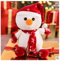 Super soft short plush snowman ragdoll elk doll with cartoon deer horns