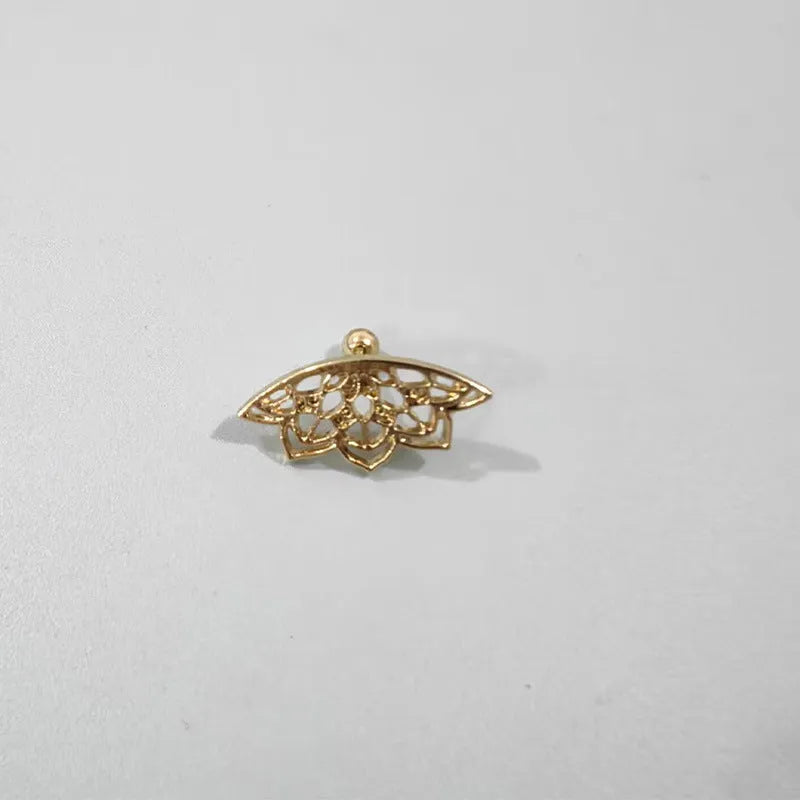 Gold and silver spider web geometric stud earrings with mesh design for Halloween