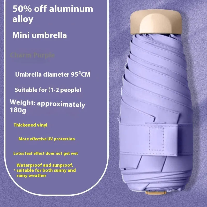 Five-fold gradient vinyl sun umbrella with alloy frame shown in blue colour option