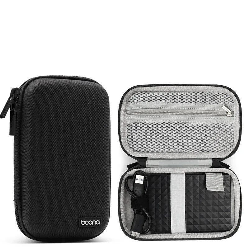 Black Oxford cloth 2.5-inch hard disk protective cover with sewing construction