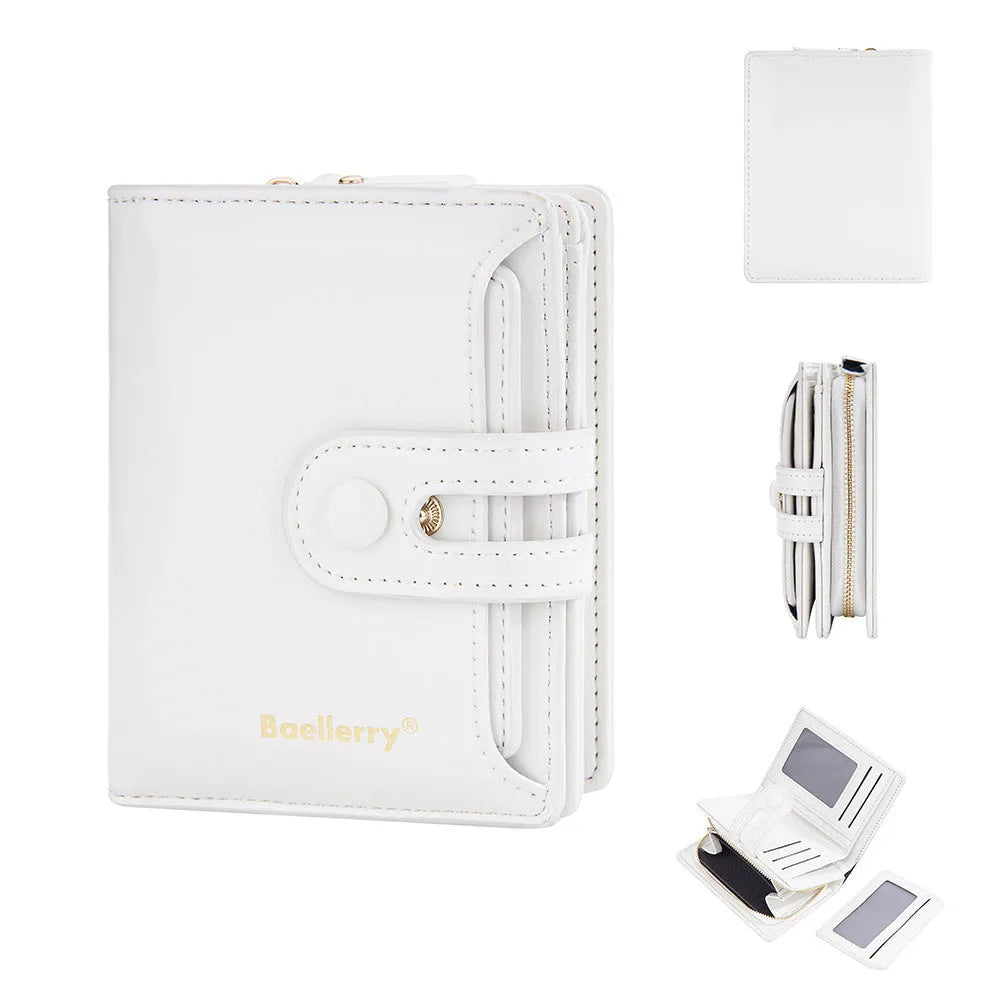 Women's PU leather wallet card holder with polyester lining in eight colour options