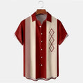 Men's slim fit casual shirt with 3D floral print on lightweight polyester fabric