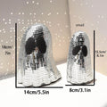 Silver Halloween mosaic mirror patch desktop decoration with bionic patterns