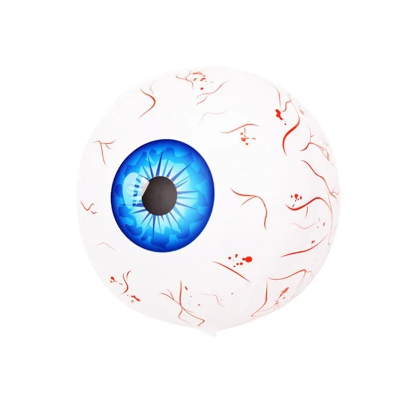 Halloween eyeball balloon inflatable with bloodshot design in green colour