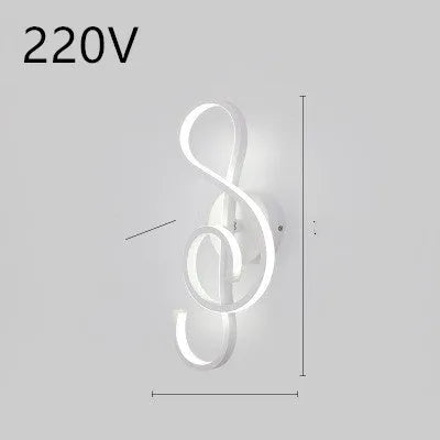 Nordic minimalist LED wall lamp in black or white with silicone shade for bedroom bedside lighting