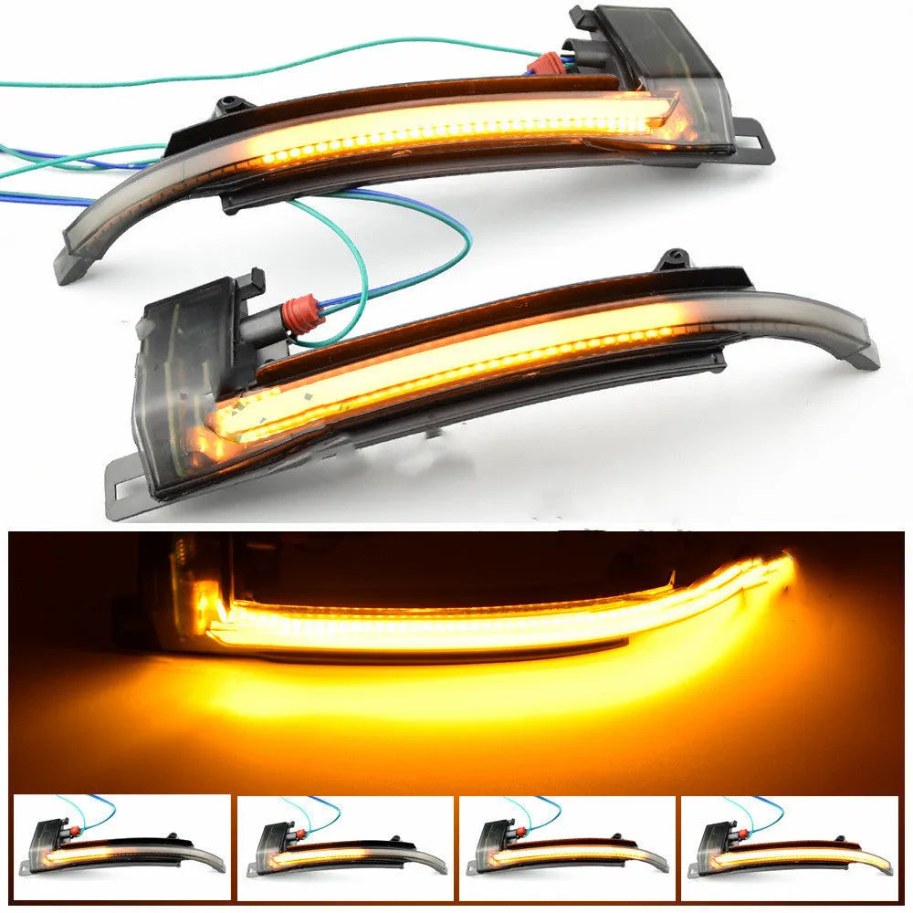 Dynamic LED mirror turn signal for Audi B8 B8.5 models in crystal white or black