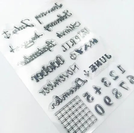 Transparent silicone vintage icon calendar seal for date stamping