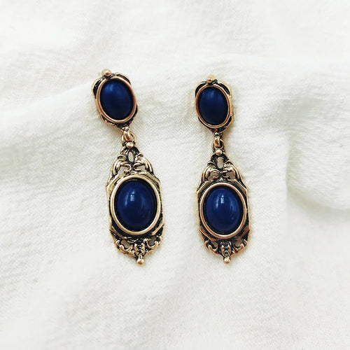 Chinese style alloy earring with electroplated finish, silver needle option, round shape