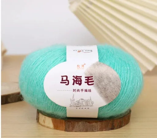 Mohair wool ball for DIY scarf knitting in multiple colour options