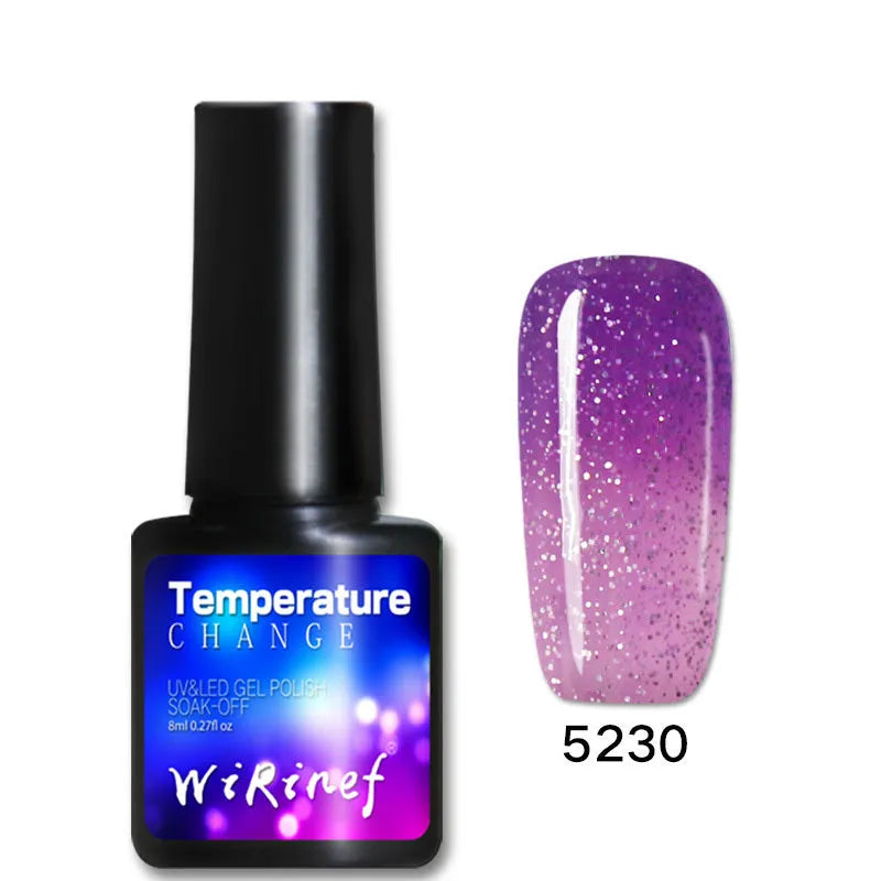 Gradient nail gel glue kit with four 8ml bottles for soak-off gel manicure, gum texture, LED UV lamp cure