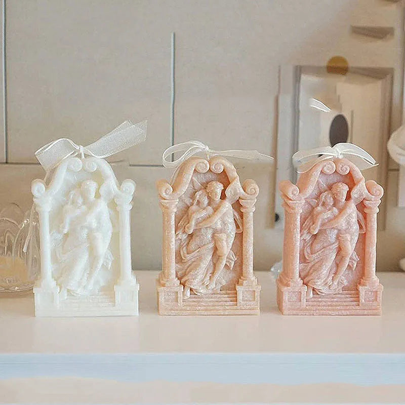 Ancient Greek couple angel silicone mould for baking and crafts