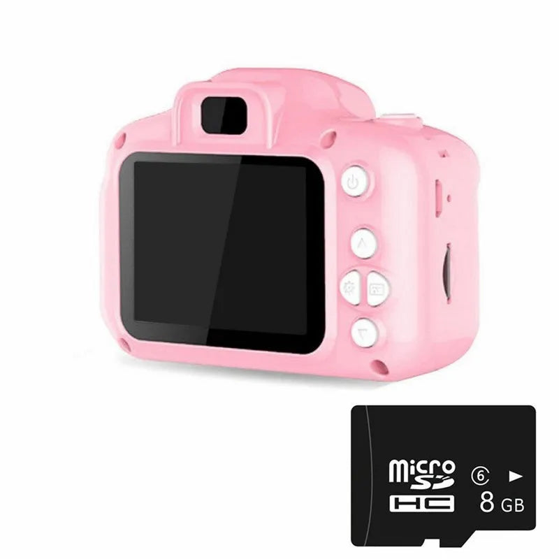 Children's HD digital waterproof camera in blue with 2.3 inch screen and compact design