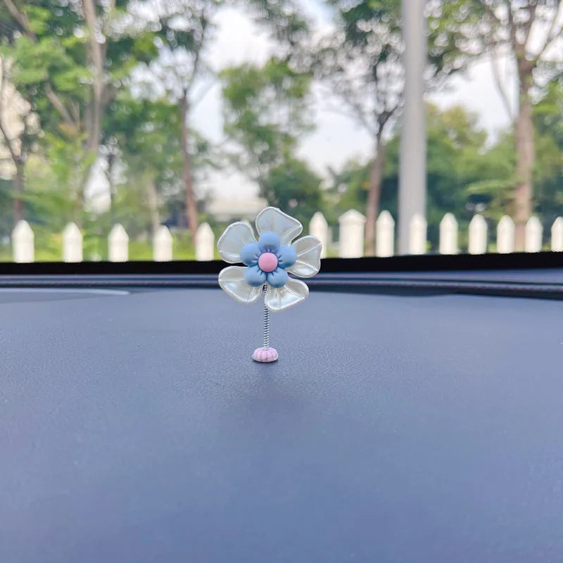Colourful plastic swing ornament for car dashboard decoration