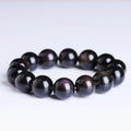 Polished crystal Pi Xiu bracelet in ethnic geometric style on wrist