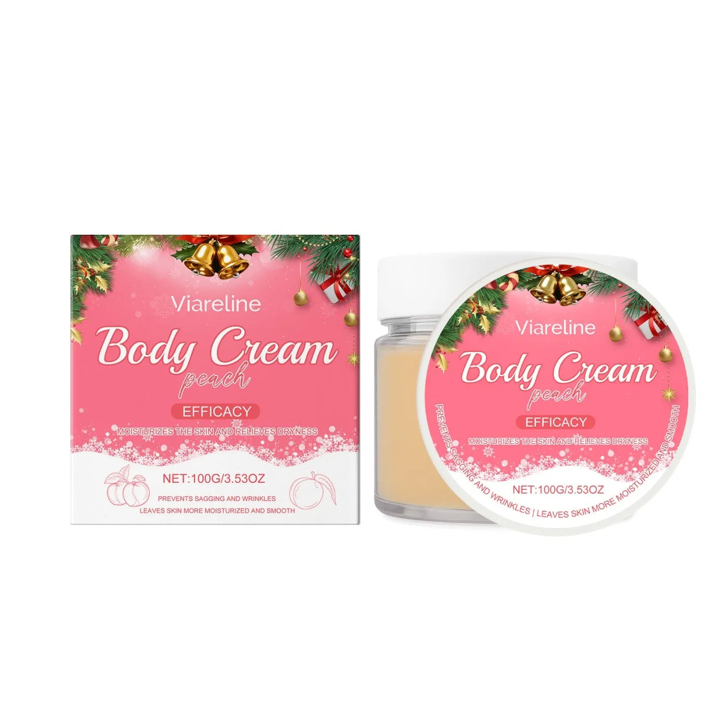 Nourishing and moisturising body cream with wild strawberry extract, available in Blueberry, Peach and Strawberry flavours