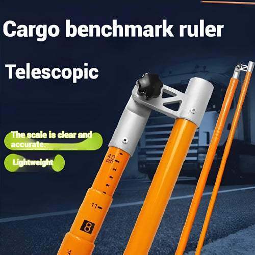 Telescopic truck height measuring rod with clear scale markings showing two diameter options