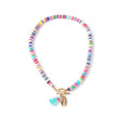 Bohemian shell necklace with tassel for women, 40cm adjustable chain, blue colour option