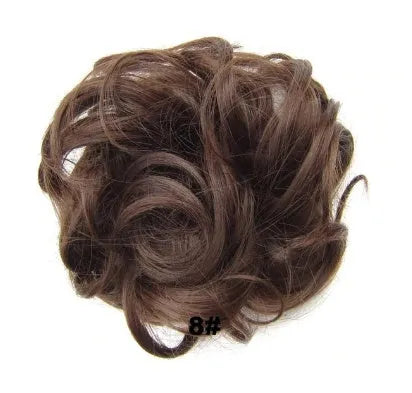 Hair ring adjustable wig band in burgundy colour on white background