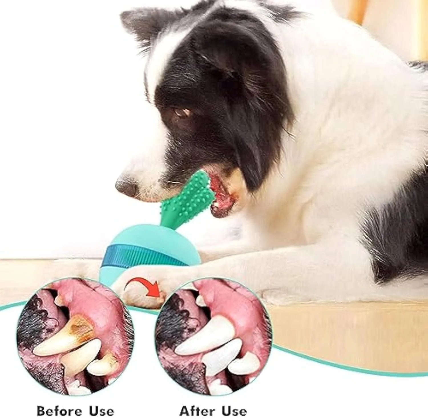 Blue interactive dog treat dispenser ball puzzle toy for medium large dogs