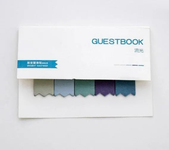 Gradient colour creative office memos self-adhesive sticky notes set 12cm x 8.5cm 8 styles