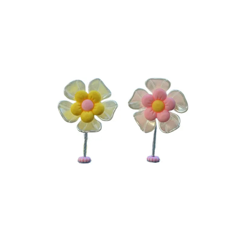 Colourful plastic swing ornament for car dashboard decoration