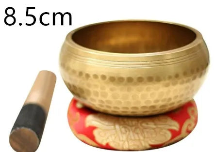 Tibet singing bowl ring copper seven metals meditation feng shui ornament black gold sizes 8.5cm to 18cm