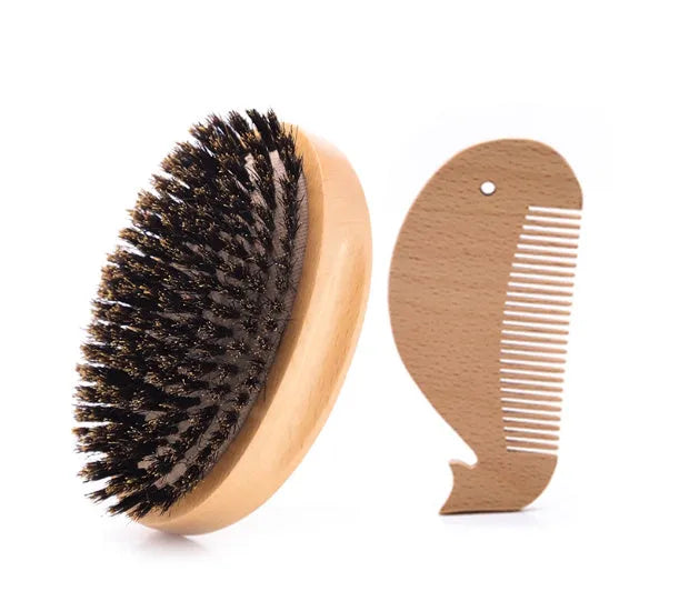 Whole pig hair nanzhu air cushion comb with bamboo body and natural bristles