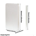 83mm long metal push-pull cigarette case with bottle opener in gold finish