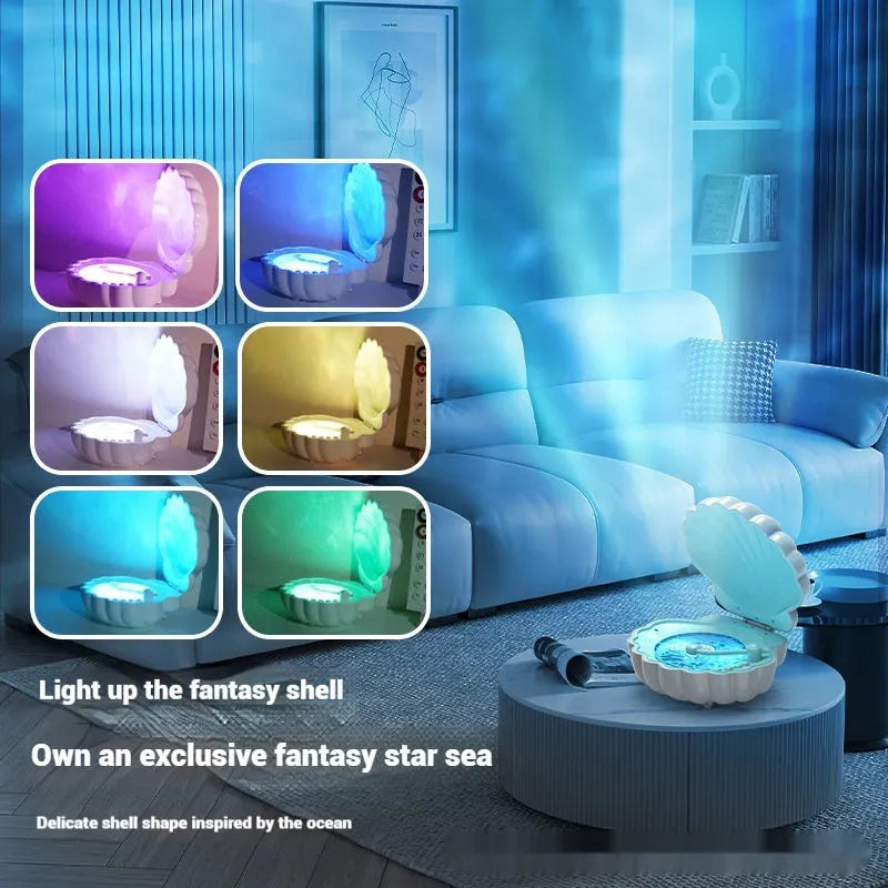 Retro vinyl record player shell lamp with LED lighting in blue and purple colour options